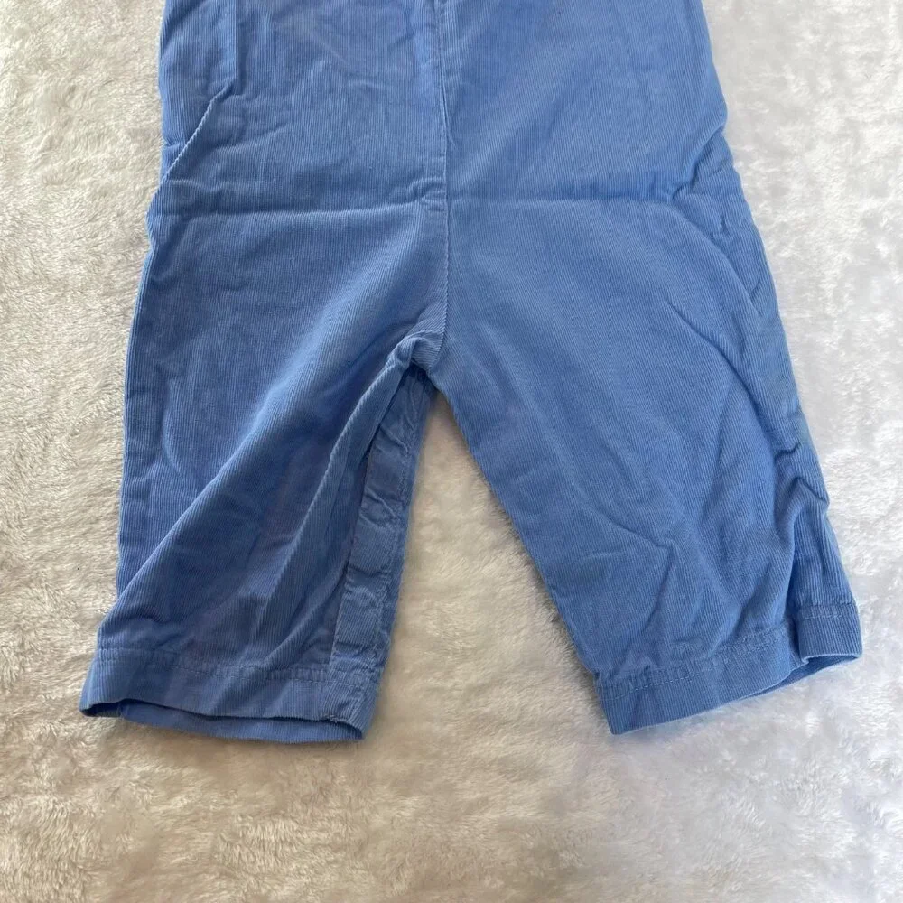 Florence Eiseman Corduroy Overalls Moose Embroidery Unisex Size 18M Blue‎ Cotton